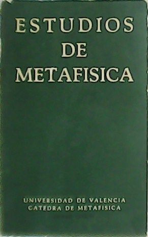 ESTUDIOS DE METAFÍSICA. CURSO 1970-71