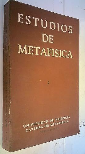 ESTUDIOS DE METAFÍSICA. CURSO 1971-72